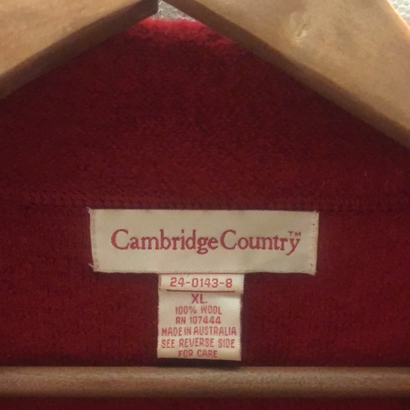 Vintage Cambridge Classics, wool cardigan sweater with metal closures, pockets - Picture 5 of 13